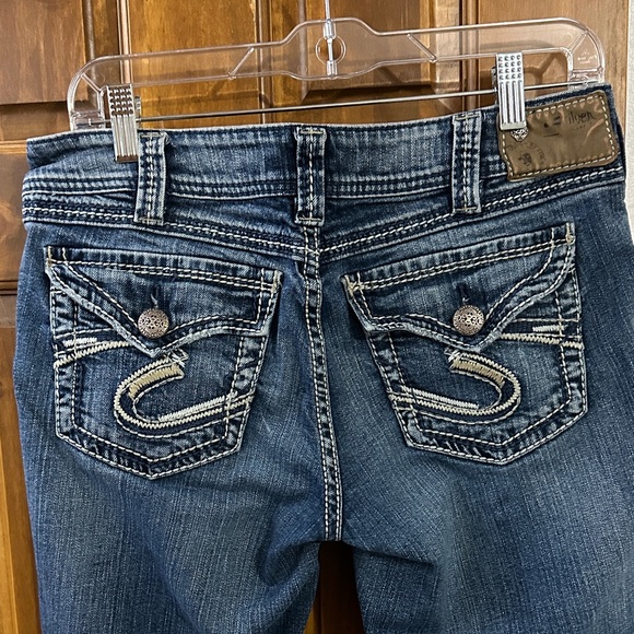 Silver Suki Surplus Jeans Dark Blue Flare - Picture 4 of 7